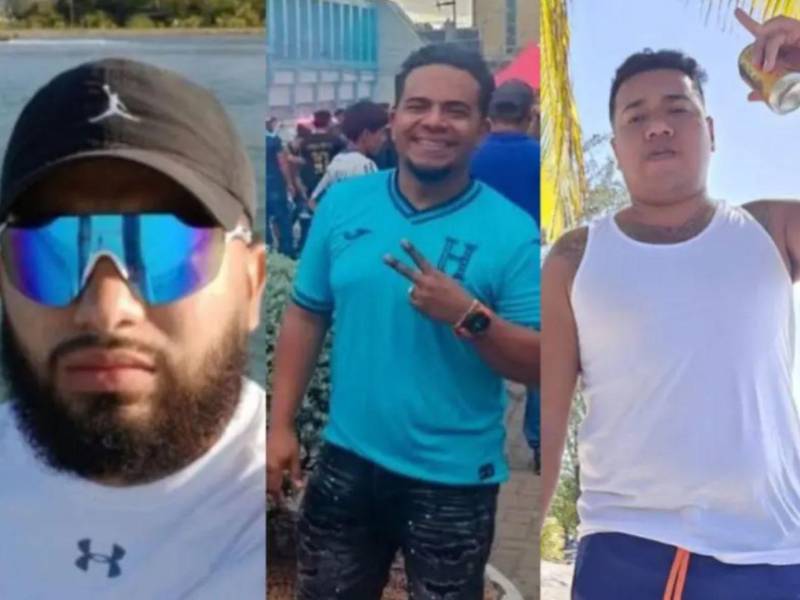 Imagen de los tres hombres que murieron en el violento ataque en la aldea Roma.