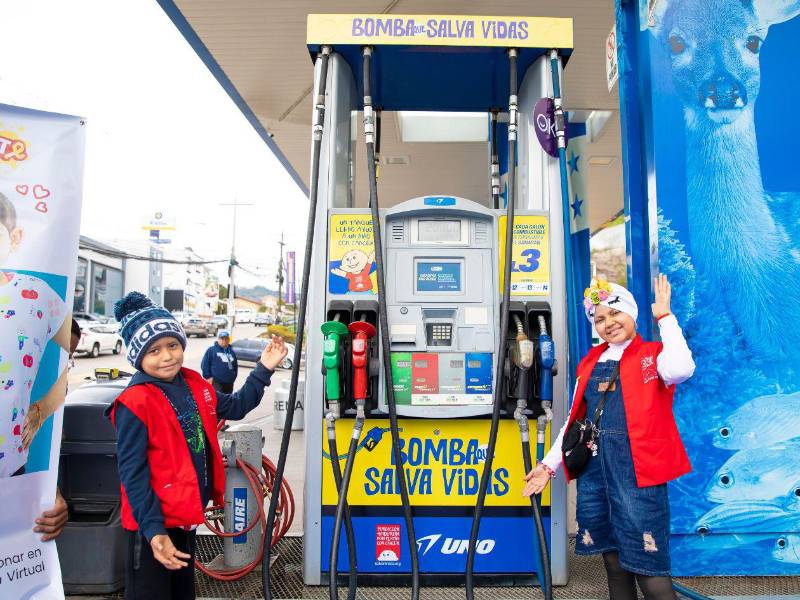 Gasolineras UNO donará 3 lempiras por cada galón de combustible consumido por sus clientes durante los días 12, 13 y 14 de febrero.