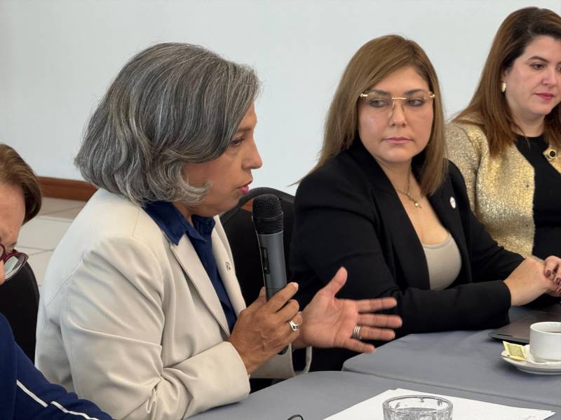 Anabel Gallardo, presidenta del Cohep, recibió a las consejeras Hall y López.
