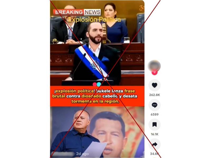 Captura de pantalla a una publicación de TikTok hecha el 5 de enero de 2026.