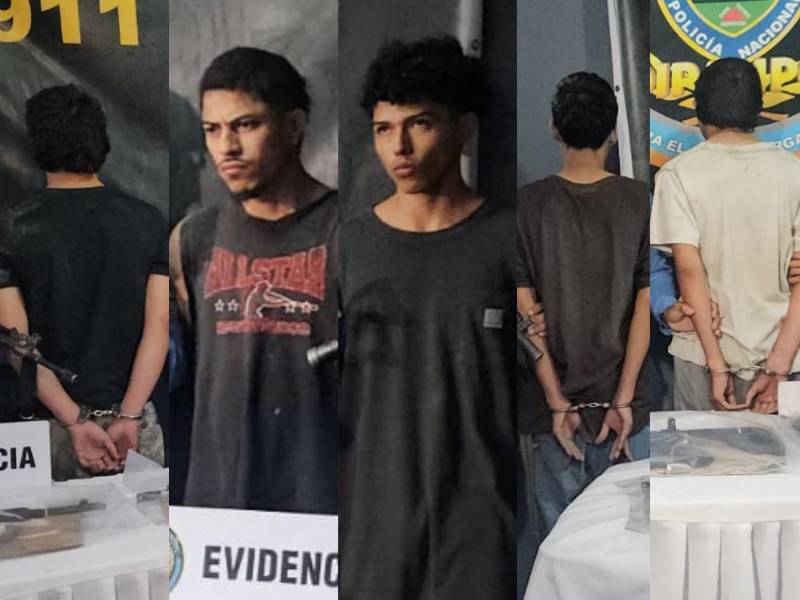 Cinco presuntos integrantes de la p<b>andilla 18</b> fueron detenidos durante una operación policial desarrollada en la <b>colonia Suyapa, sector Chamelecón</b>, en San Pedro Sula, Cortés.