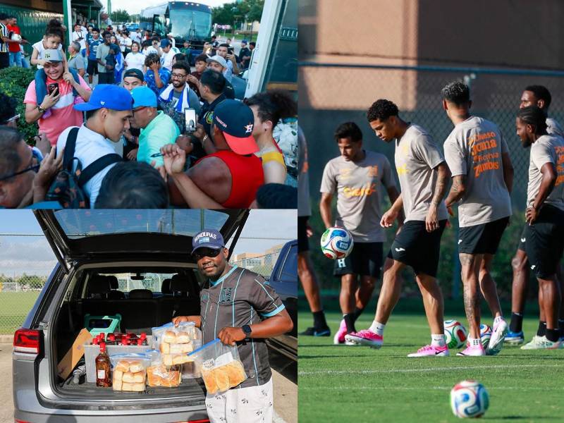 Así fue el penúltimo entrenamiento de la Selección de Honduras en Houston antes del partido amistoso contra Argentina. Ambientazo con aficionados, regalos, pan de coco, gifiti y famoso youtuber sorprendió.