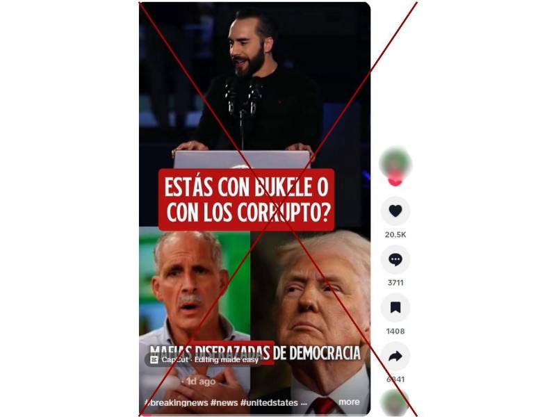 Captura de pantalla a una publicación de TikTok hecha el 28 de diciembre de 2025.