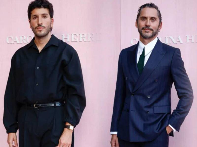 El cantante colombiano Sebastián Yatra y el actor español Paco León en el evento de hoy.