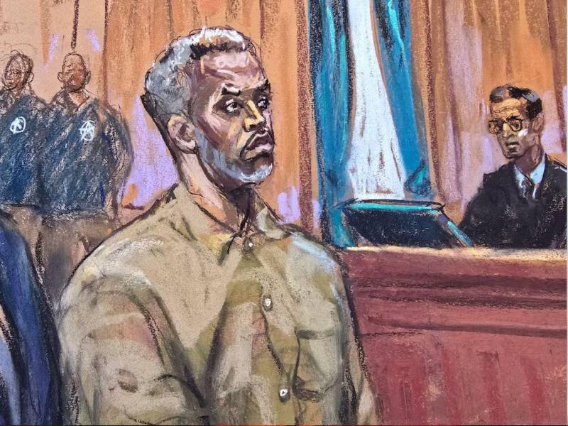 Diddy luce bastante demacrado y canoso tras un año en prisión, pronto se presentará ante la corte con la intención de hablar directamente al juez antes de conocer su condena (REUTERS/Jane Rosenberg//File Photo).