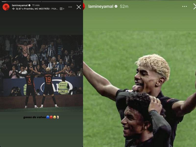 Las imágenes que subió Lamine Yamal provocando al Espanyol y respondiendo a Pere Milla.