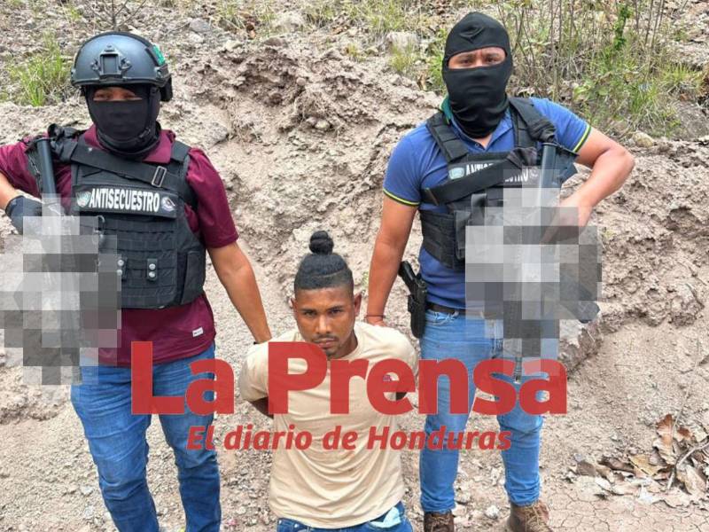 Eduin Eraldo Palma Banegas, de 29 años de edad, detenido en Marale, Francisco Morazán.