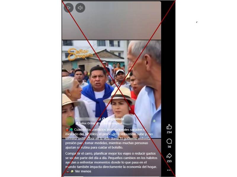 Captura de pantalla a una publicación de Facebook hecha el 13 de marzo de 2026.