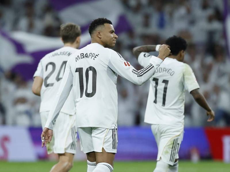 Kylian Mbappé llegó a 18 goles en la Liga Española. 2025-2026.