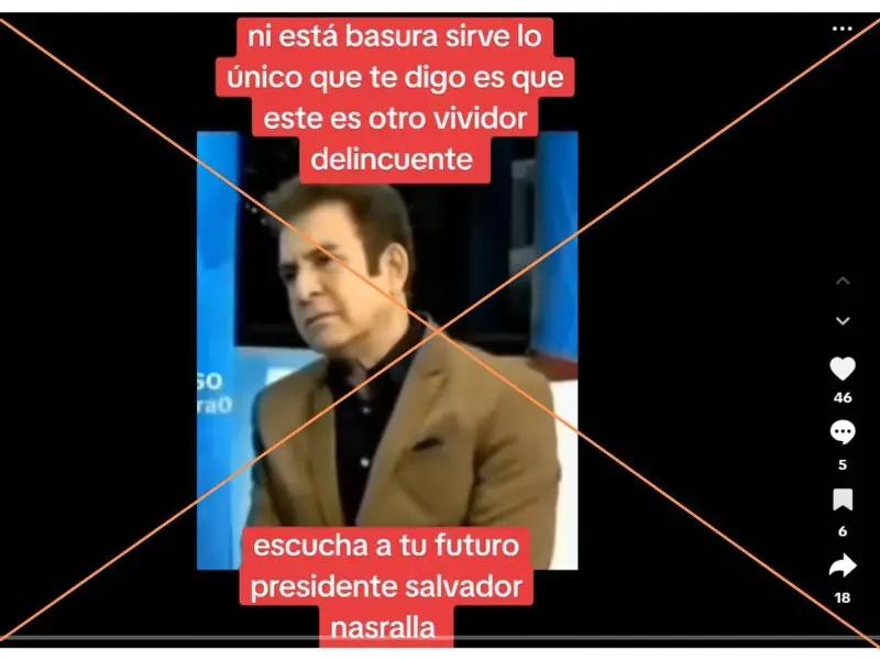 Captura de pantalla a una publicación de TikTok hecha el 20 de noviembre de 2025.