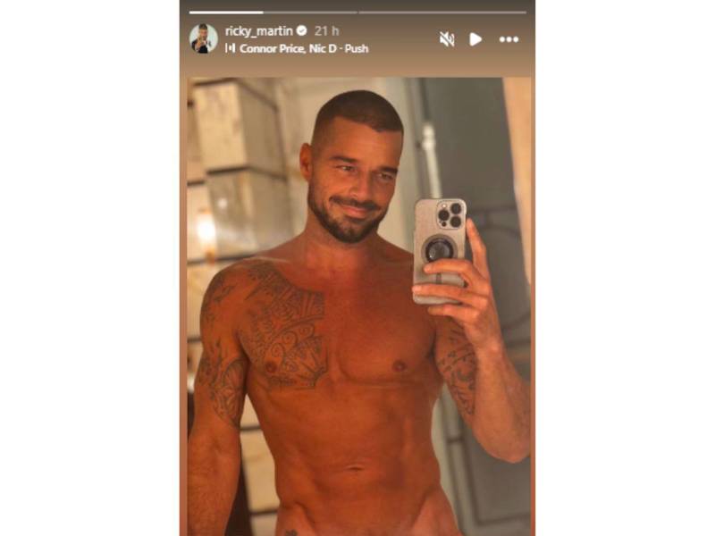 Ricky publicó esta foto en sus historias por 24 horas.