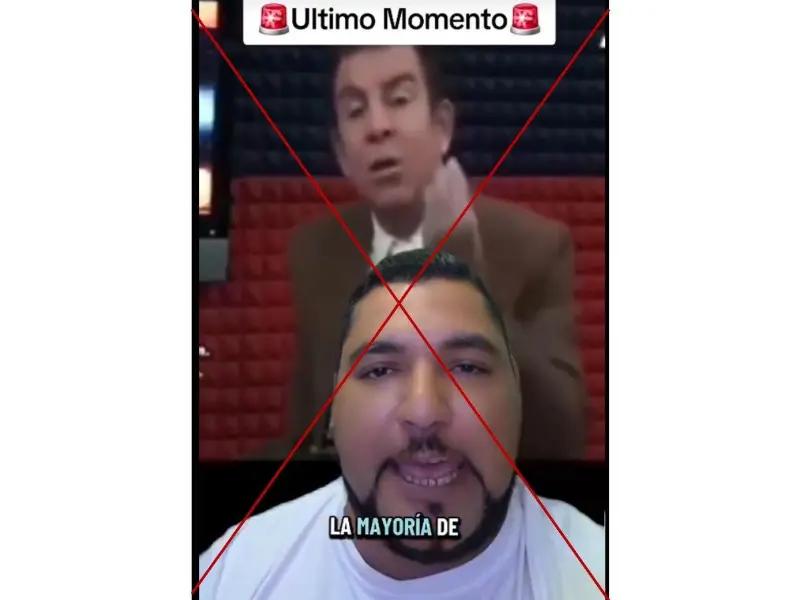 Captura de pantalla a una publicación de TikTok hecha el 17 de noviembre de 2025, adaptada a esta cartela.