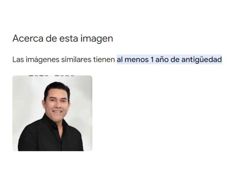 Captura de pantalla a la sección de acerca de esta imagen en Google.
