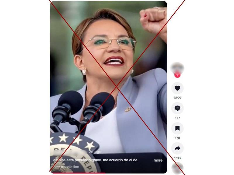 Captura de pantalla a una publicación de TikTok hecha el 13 de enero de 2026.