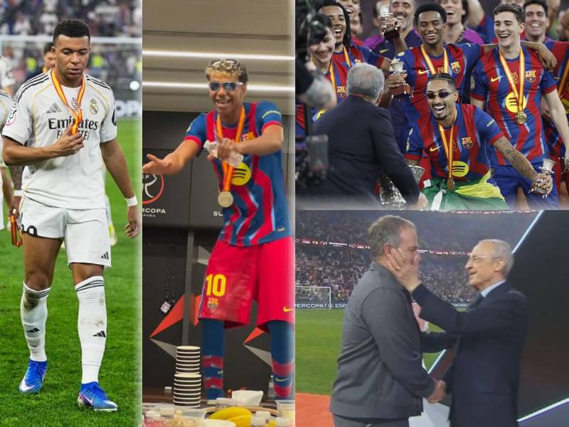 Mbappé la hizo de mal perdedor, gesto de Florentino con Flick y alocado festejo del Barcelona