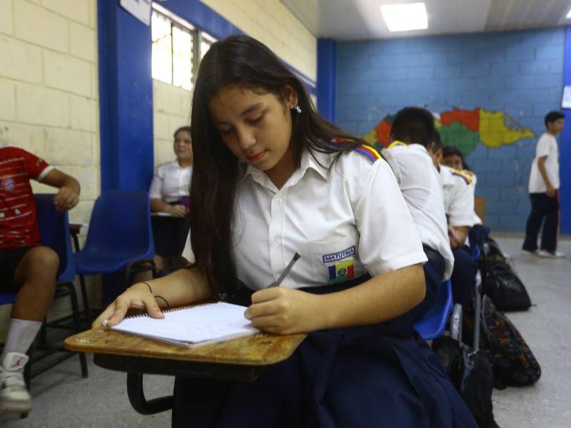 Las pruebas Pisa, impulsadas por la Ocde, evalúan cada tres años las competencias de estudiantes de 15 años en lectura, matemáticas y ciencias. Sus resultados permiten comparar el desempeño de los sistemas educativos e identificar fortalezas y rezagos. En la foto, una estudiante del Intae en un examen.