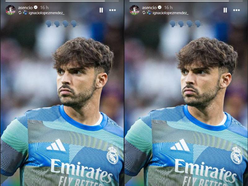 Raúl Asencio lanzó una indirecta a Lamine utilizando cuatro emojis de una persona hablando.