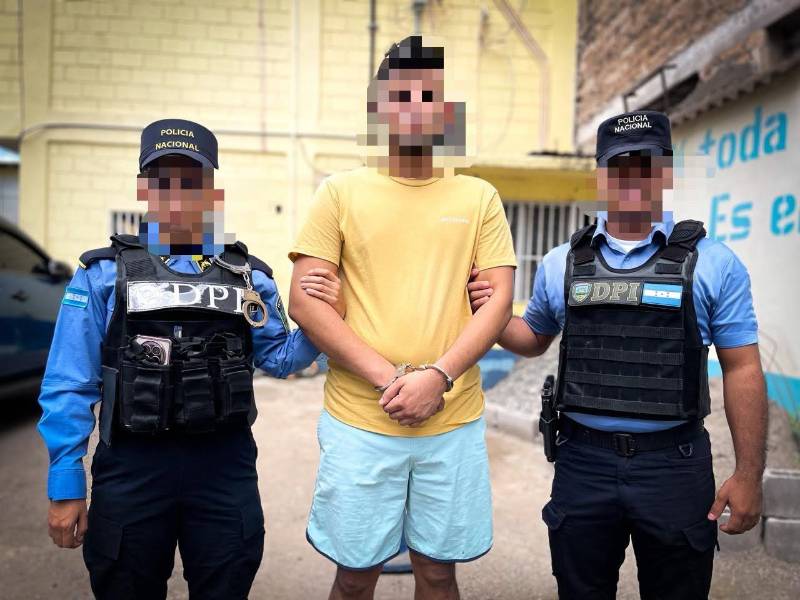 Captura de un hombre de 30 años, quien trabaja como cocinero en Tegucigalpa.