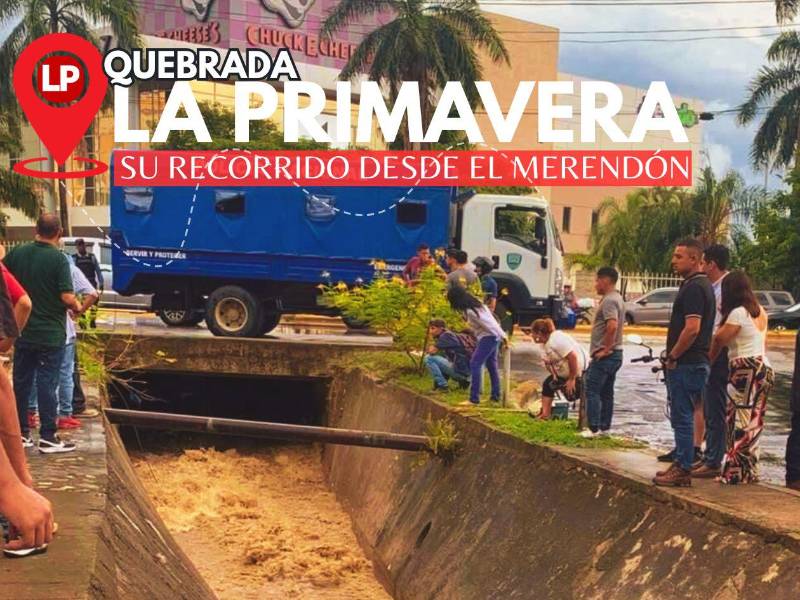 Empieza en El Merendón y termina en el canal Sunserie entre Cabañas y Cabañitas, pero en gran parte de su recorrido va escondida, bajo tierra.