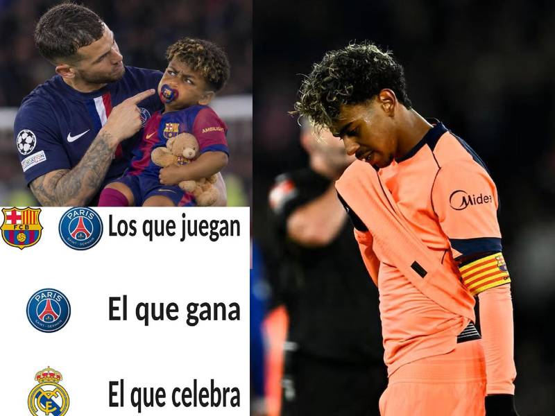 Estos son los divertidos memes que dejó la dura derrota del Barcelona (4-2) contra el PSG en la Champions League. Lamine Yamal sufre las burlas.
