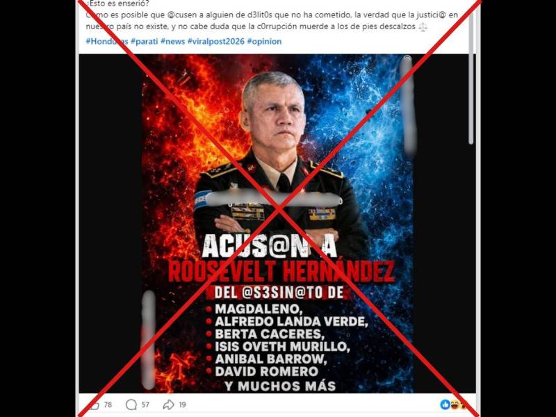 Captura de pantalla a una publicación de Facebook hecha el 4 de agosto de 2026.