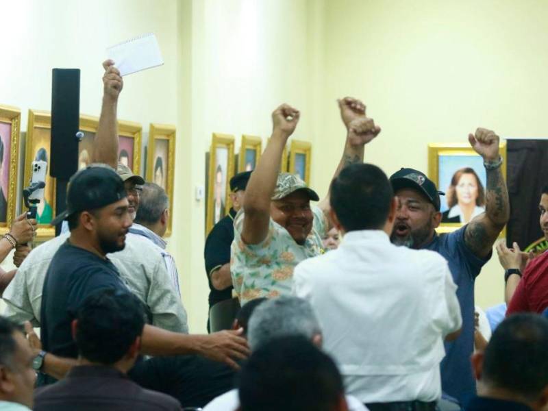 Los taxistas que lideraron el movimiento contra el ajuste vial saltaron de emoción cuando el pleno decidió votar a favor de la derogación del aumento al tributo.