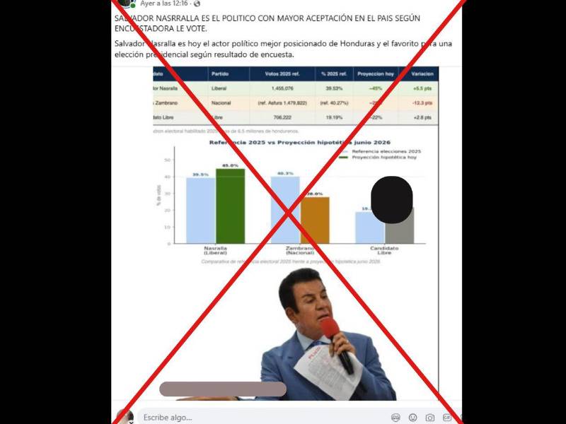 Captura de pantalla a una publicación de Facebook hecha el 9 de junio de 2026.