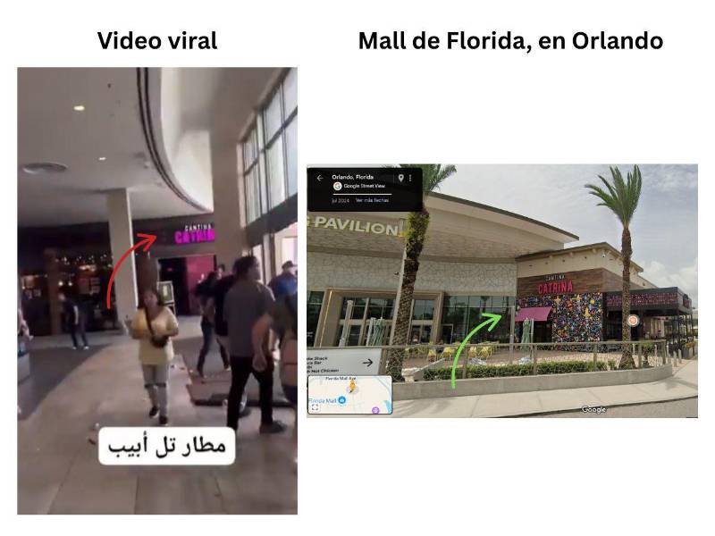 Capturas de pantalla al video viral e imagenes de Google Street View.
