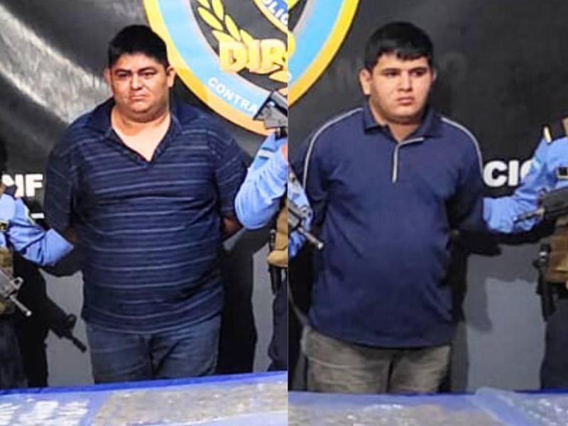 Los detenidos fueron presentados en la sede de Dipampco en San Pedro Sula.