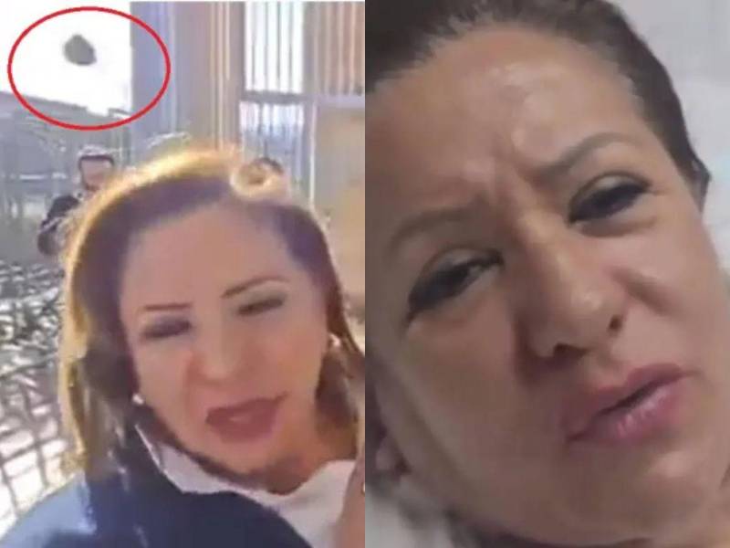 Momento cuando lanzan un artefacto explosivo contra Gladis Aurora López, diputada nacionalista de Honduras.