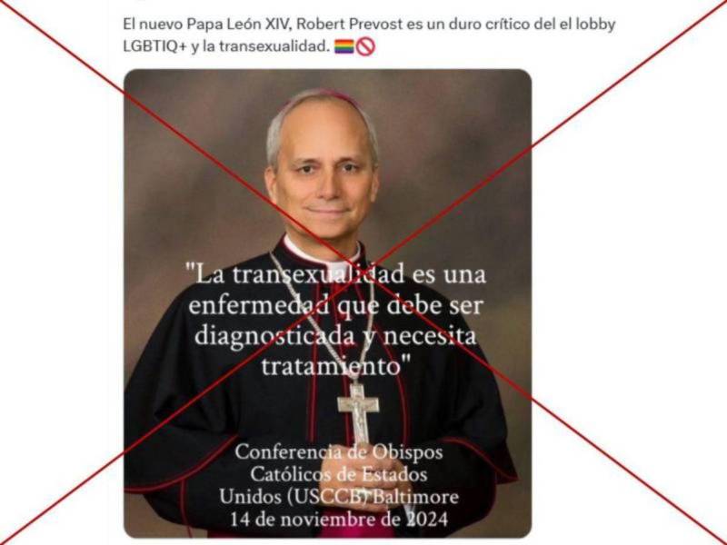 Captura de pantalla a una publicacion de X hecha el 9 de mayo de 2025.