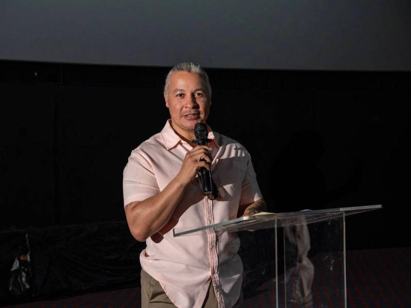 El director hondureño, Carlos Membreño, fue el encargado de presentar la cinta.