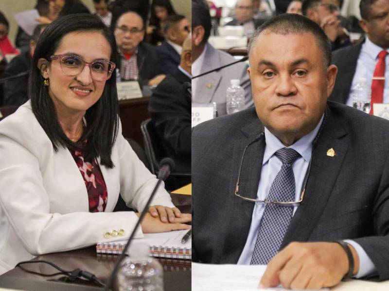 Los diputados liberales Thirsa López y Carlos Umaña.