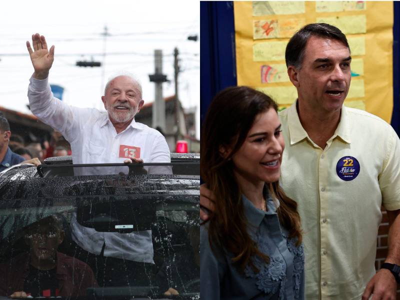 Lula y Flávio Bolsonaro votaron este domingo en las elecciones de segunda vuelta en Brasil.