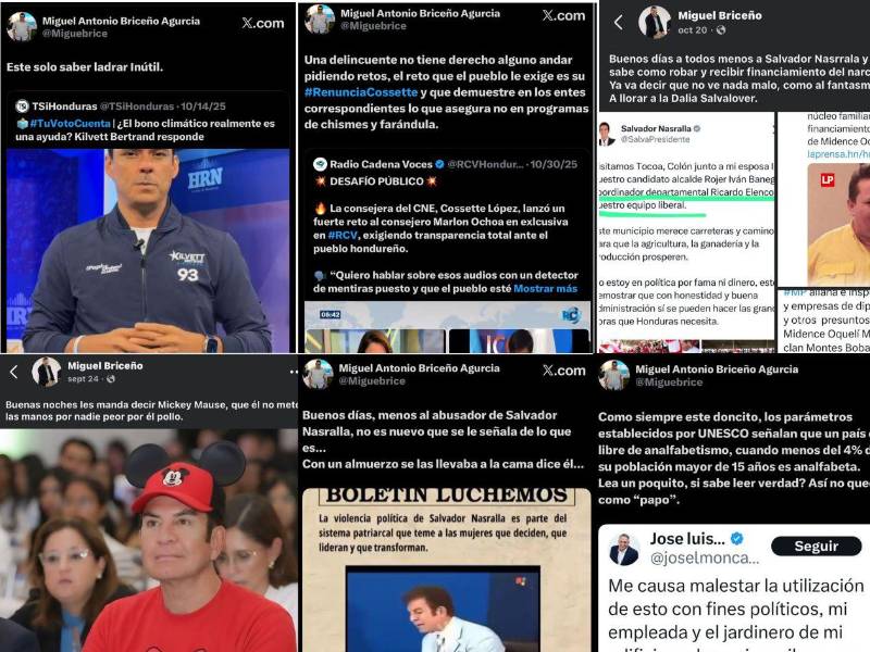 Estos son algunos ejemplos del contenido y del lenguaje ofensivo que el funcionario utiliza en sus redes sociales.