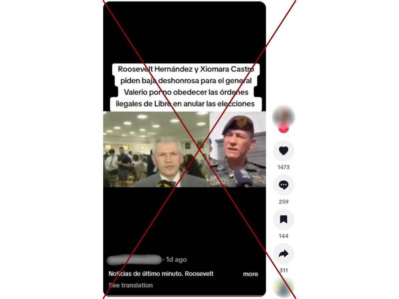 Captura de pantalla a una publicación de TikTok hecha el 15 de enero de 2026.