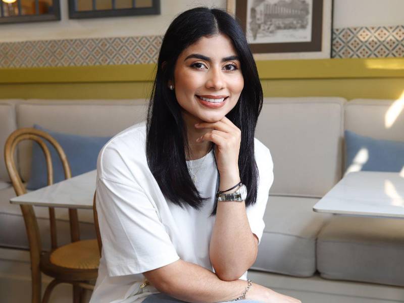Katherine posó entusiasmada para el lente de LA PRENSA después de una amena entrevista.