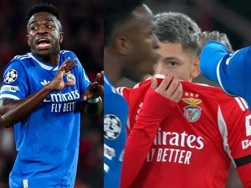 El duelo entre el Benfica y el Real Madrid dejó un picante episodio en el terreno de juego. Los protagonistas de la noche: Vinicius y Gianluca Prestianni, que desataron el escándalo en la Champions.