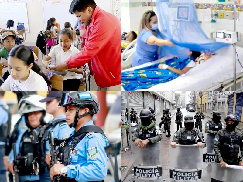 Las secretarías de Educación, Salud, Seguridad y Defensa concentran los mayores incrementos del presupuesto 2026, superando en conjunto los L3,000 millones adicionales asignados.