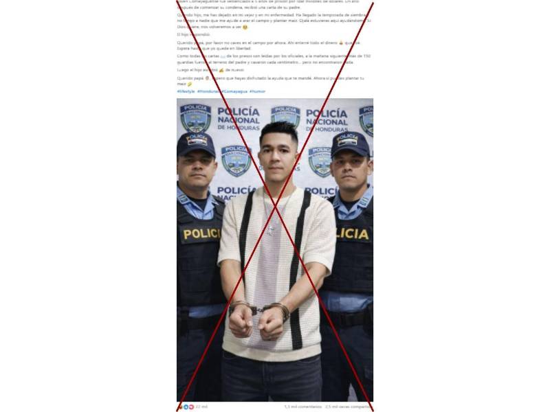 Captura de pantalla a una publicación de Facebook hecha el 23 de enero de 2026.