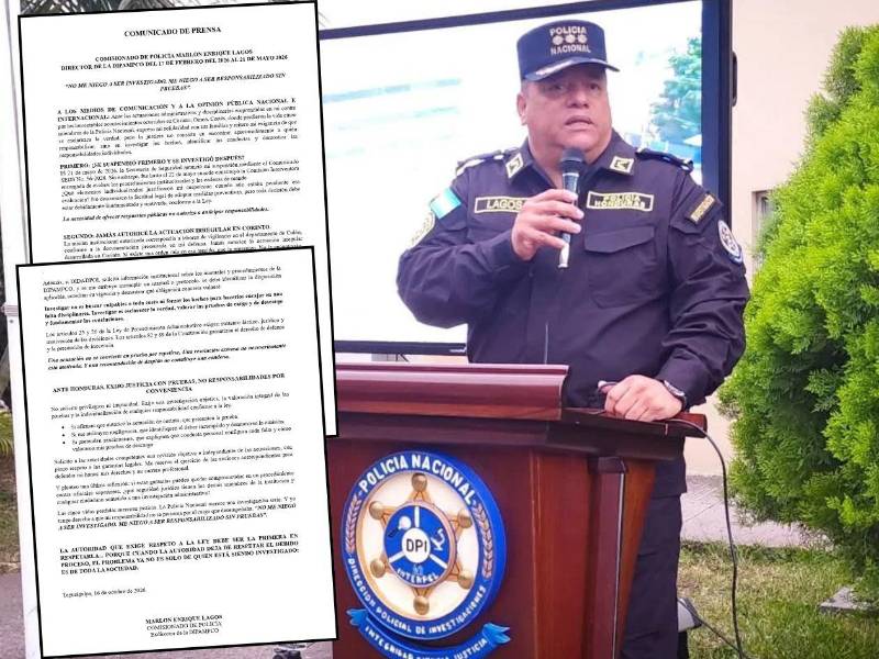 Marlon Enrique Lagos, exdirector de la Dipampco, negó haber autorizado el operativo en Corinto, Omoa, donde cinco policías fueron asesinados el 21 de mayo de 2026.