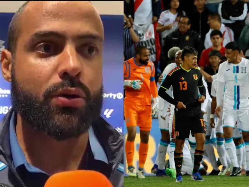 Edrick Menjívar atendió a los medios de comunicación tras el empate ante Perú.