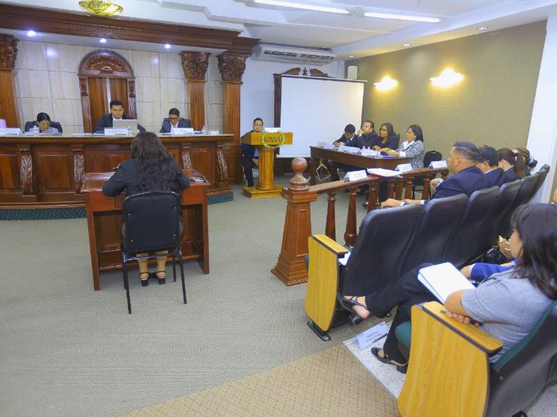 Las simulaciones se realizaron en la Sala de Juicios Orales de la Universidad Tecnológica de Honduras (UTH).