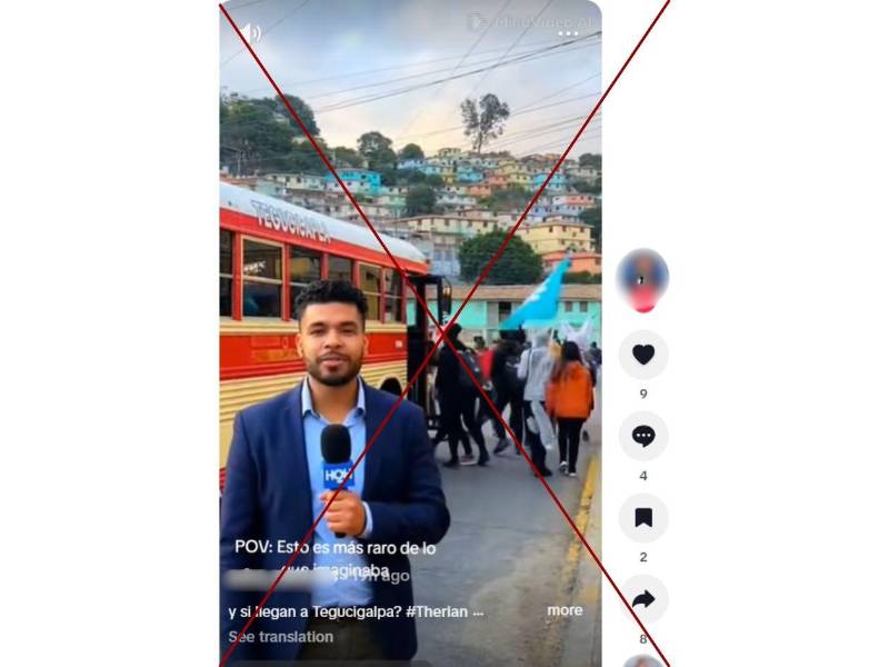 Captura de pantalla a una publicación de TikTok hecha el 19 de febrero de 2026.