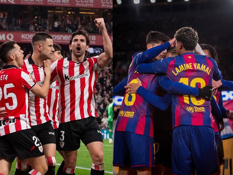 Athletic Club de Bilbao recibe al Barcleona en la Liga Española.