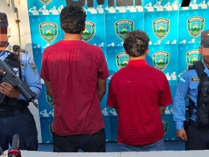 Captura de los dos menores en San Pedro Sula.