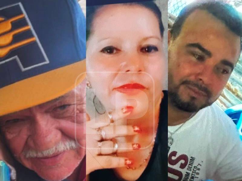 Fotografía de las tres víctimas.