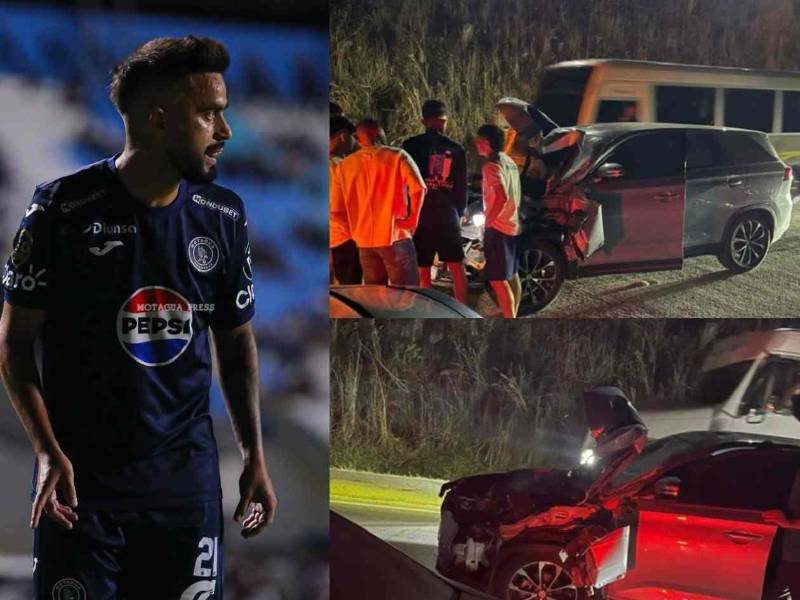 Los jugadores de Motagua sufrieron un accidente luego del entreno en el Complejo Deportivo Pedro Atala Simón.