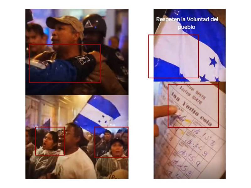 Inconsistencias detectadas por LA PRENSA Verifica durante un análisis visual.