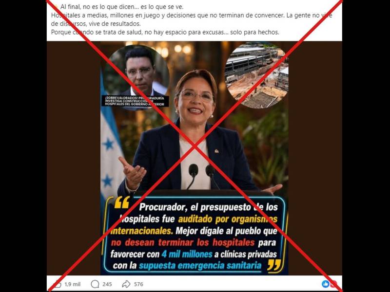 Captura de pantalla a una publicación de Facebook hecha el 24 de abril de 2026.